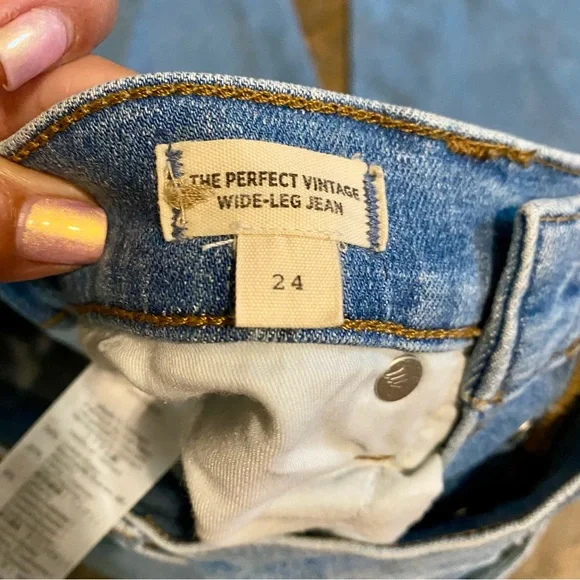 Madewell Perfect Vintage Wide Leg Jeans Size 24 - Picture 8 of 13